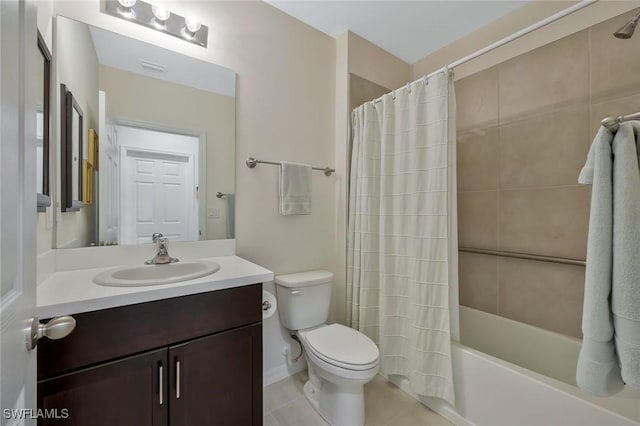 2036 Pigeon Plum Way N, Fort Myers, FL 33917 - bathroom with toilet, tile patterned floors, vanity, and shower / tub combo