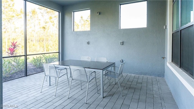 view of sunroom