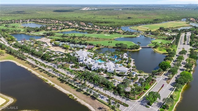 9083 Cascada Way Unit 101, Naples, FL 34114 - aerial view of property's location with a nearby body of water and a golf course