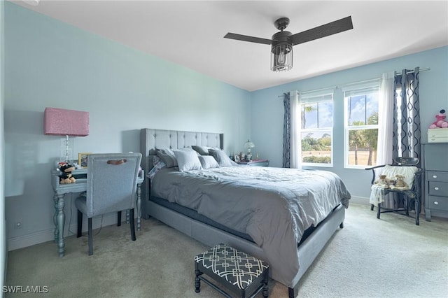 6390 Brant Bay Blvd Unit 103, North Fort Myers, FL 33917 - bedroom featuring baseboards, a ceiling fan, and carpet floors