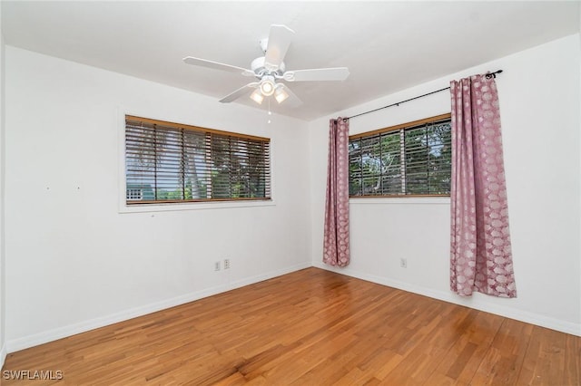 5816 Whiting Ct, Fort Myers, FL 33919 - empty room featuring light wood finished floors, baseboards, and a ceiling fan