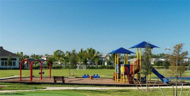 community play area featuring a sink