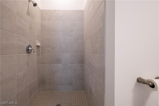 full bathroom with a tile shower