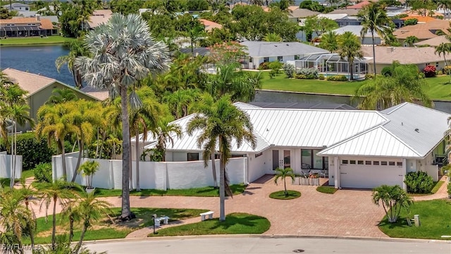 6953 Wittman Dr, Fort Myers, FL 33919 - aerial perspective of suburban area featuring a large body of water
