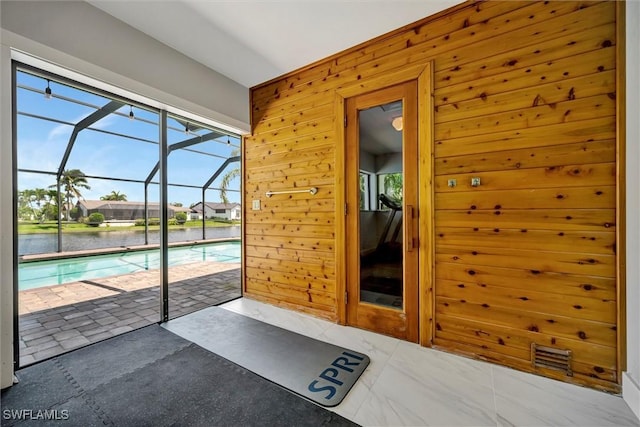 6953 Wittman Dr, Fort Myers, FL 33919 - view of patio featuring an outdoor pool and glass enclosure