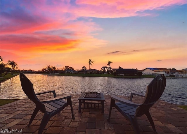 6953 Wittman Dr, Fort Myers, FL 33919 - dock featuring a fire pit and a water view