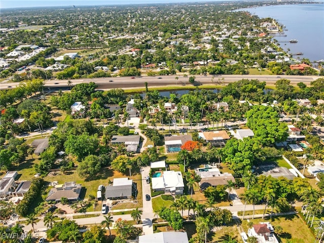 1331 Rio Vista Ave, Fort Myers, FL 33901 - aerial view of property and surrounding area featuring a nearby body of water and nearby suburban area
