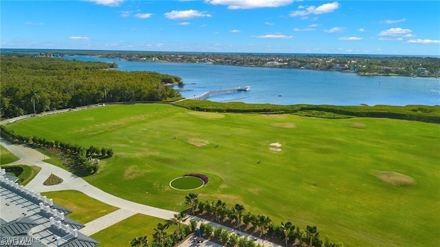 1520 Star Point Ln Unit 4-401, Naples, FL 34112 - drone / aerial view of a nearby body of water and a local golf course