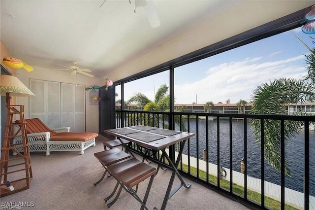 4722 SE 1st Pl Unit 12, Cape Coral, FL 33904 - sunroom / solarium with a water view