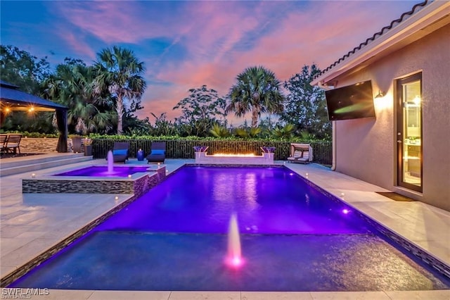 4605 Azalea Dr, Naples, FL 34119 - view of pool with an in-ground hot tub and a patio