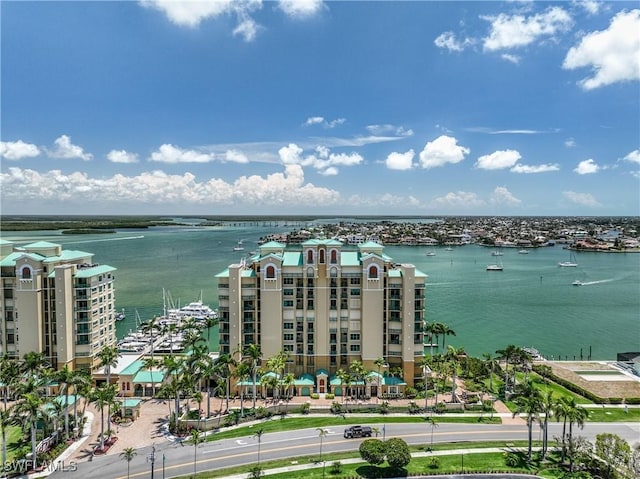 1079 Bald Eagle Dr Unit N703, Marco Island, FL 34145 - aerial view featuring a water view