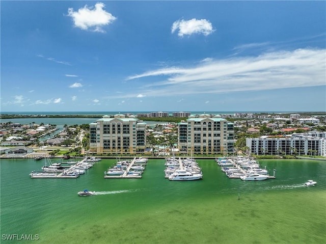 1079 Bald Eagle Dr Unit N703, Marco Island, FL 34145 - aerial view with a water view