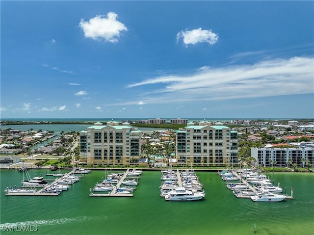 1079 Bald Eagle Dr Unit N703, Marco Island, FL 34145 - aerial view with a water view