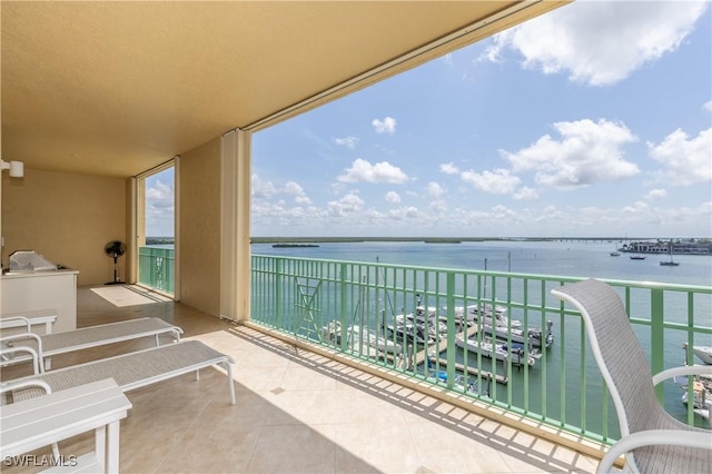 1079 Bald Eagle Dr Unit N703, Marco Island, FL 34145 - balcony featuring a water view