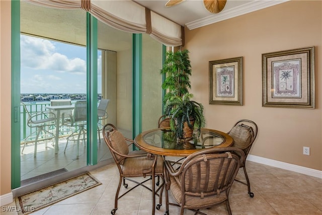 1079 Bald Eagle Dr Unit N703, Marco Island, FL 34145 - interior space with a ceiling fan and outdoor dining area