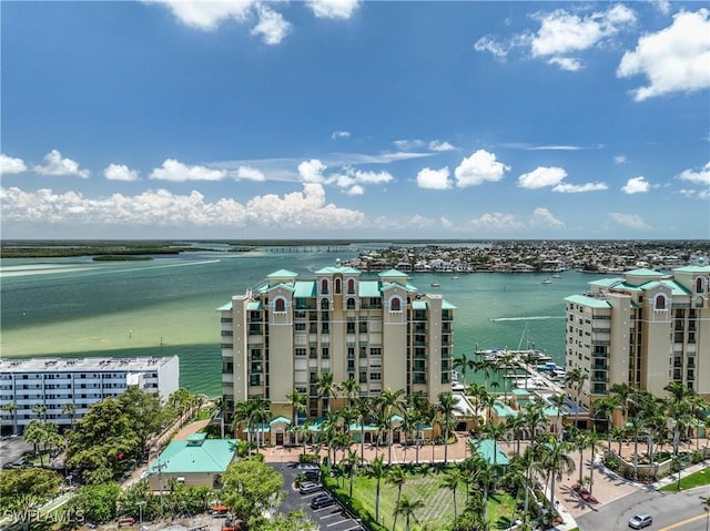1079 Bald Eagle Dr Unit N703, Marco Island, FL 34145 - bird's eye view featuring a water view