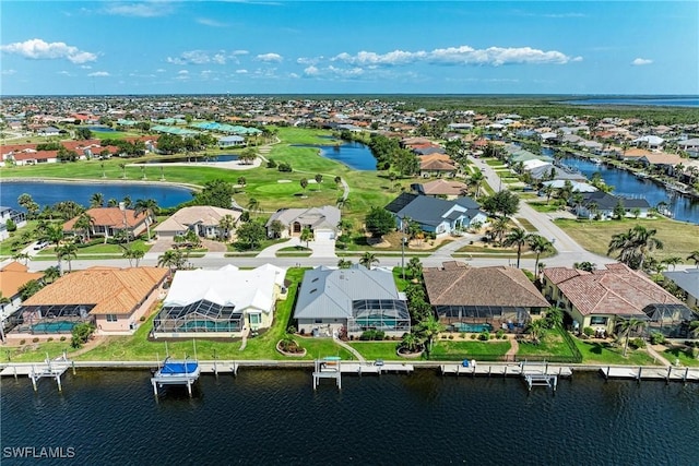 5010 La Costa Island Ct, Punta Gorda, FL 33950 - aerial perspective of suburban area featuring a nearby body of water and a golf course