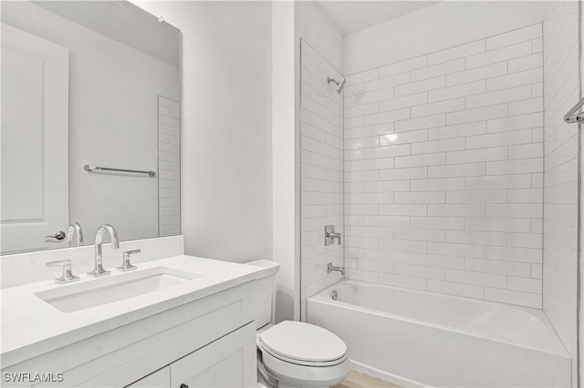44494 Little Blue Heron Way, Punta Gorda, FL 33982 - bathroom with toilet, vanity, and shower / washtub combination