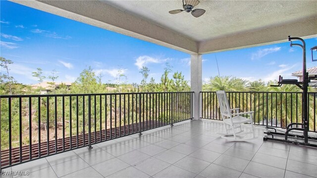 2954 Cinnamon Bay Cir, Naples, FL 34119 - view of patio / terrace with a ceiling fan and a balcony