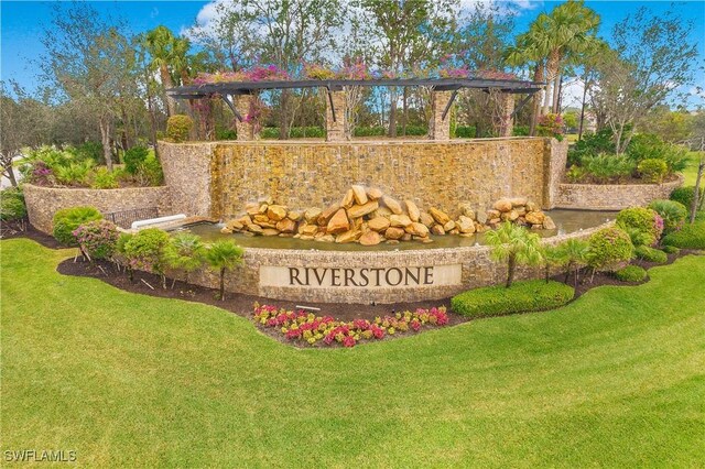 2954 Cinnamon Bay Cir, Naples, FL 34119 - community / neighborhood sign with a lawn