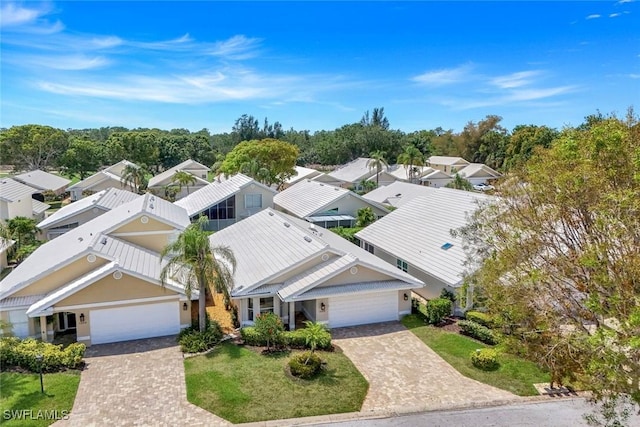 aerial perspective of suburban area