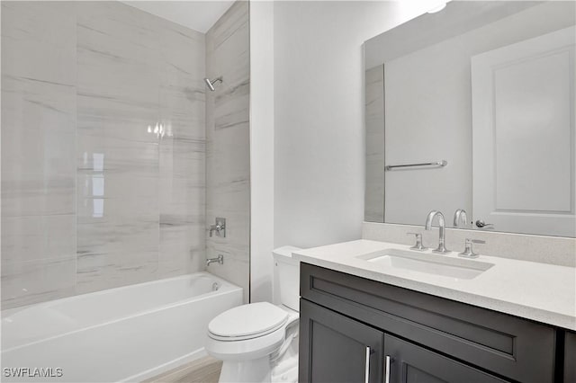 44287 Panther Dr, Punta Gorda, FL 33982 - full bathroom featuring vanity, toilet, and shower / tub combination