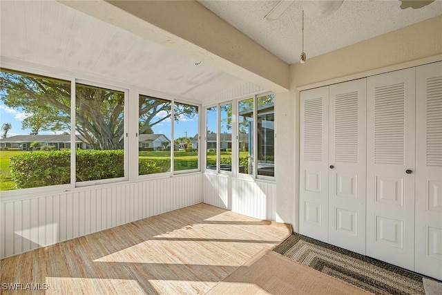 6861 Bogey Dr, Fort Myers, FL 33919 - unfurnished sunroom featuring a ceiling fan