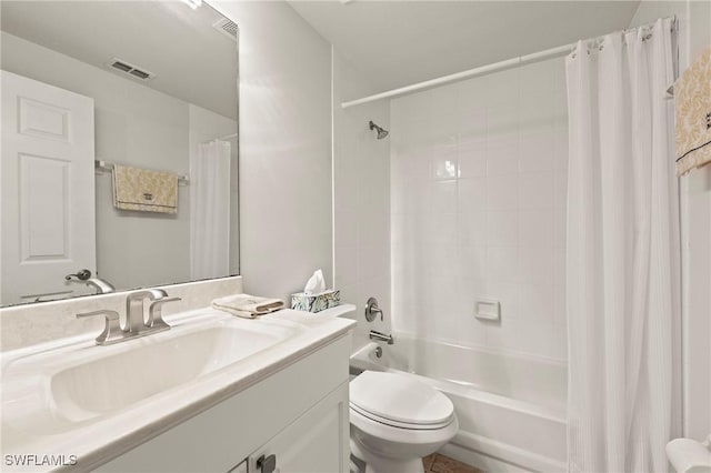 1526 Vintage Ln, Naples, FL 34104 - bathroom with vanity, shower / tub combo, and toilet