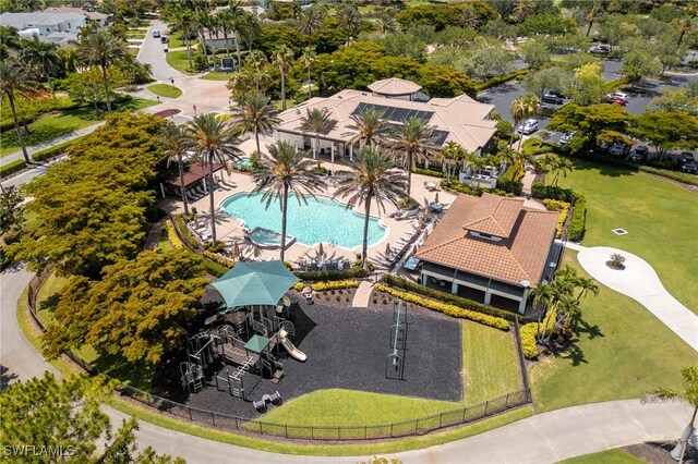 9380 Triana Ter Unit 312, Fort Myers, FL 33912 - aerial view of a pool area