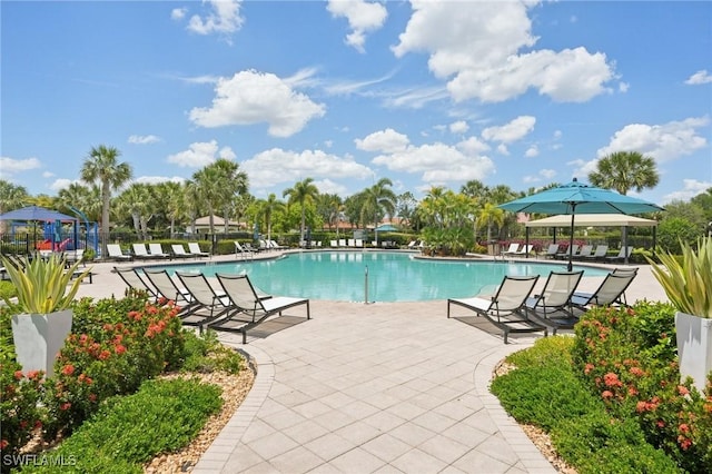 community pool featuring a patio