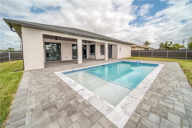710 SW 25th Ln, Cape Coral, FL 33914 - view of pool featuring ceiling fan and a patio area
