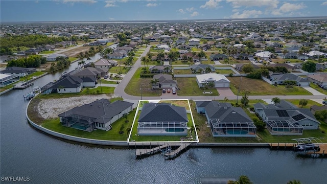 3113 SW 22nd Pl, Cape Coral, FL 33914 - aerial view of residential area with a large body of water