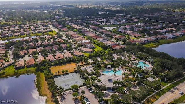 2685 Citrus St, Naples, FL 34120 - bird's eye view featuring a water view and a residential view