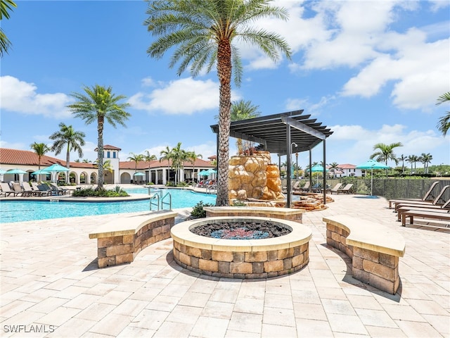 community pool featuring a patio