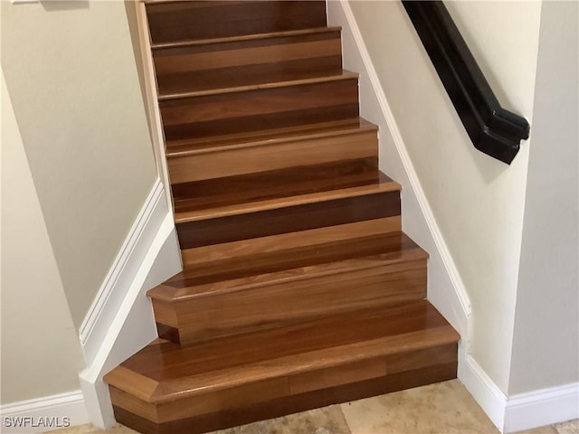 view of stairway