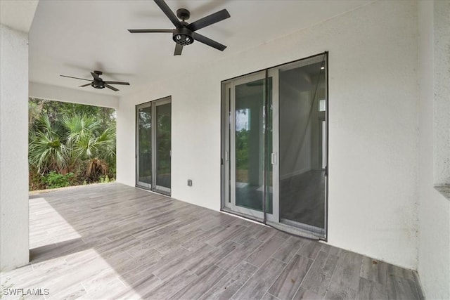 409 Columbus Blvd S, Lehigh Acres, FL 33974 - deck featuring a ceiling fan