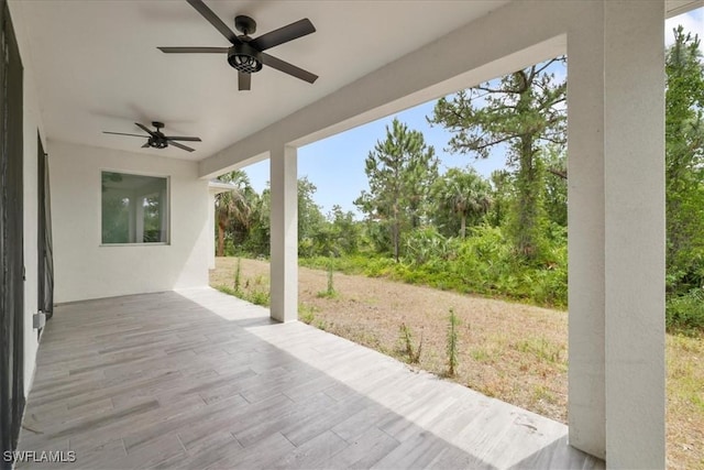 409 Columbus Blvd S, Lehigh Acres, FL 33974 - view of patio featuring a ceiling fan