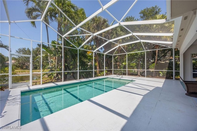 3803 Valentia Way, Naples, FL 34119 - outdoor pool with a patio area and a lanai