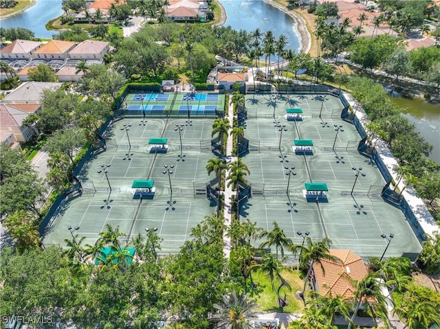 3803 Valentia Way, Naples, FL 34119 - aerial perspective of suburban area with a large body of water