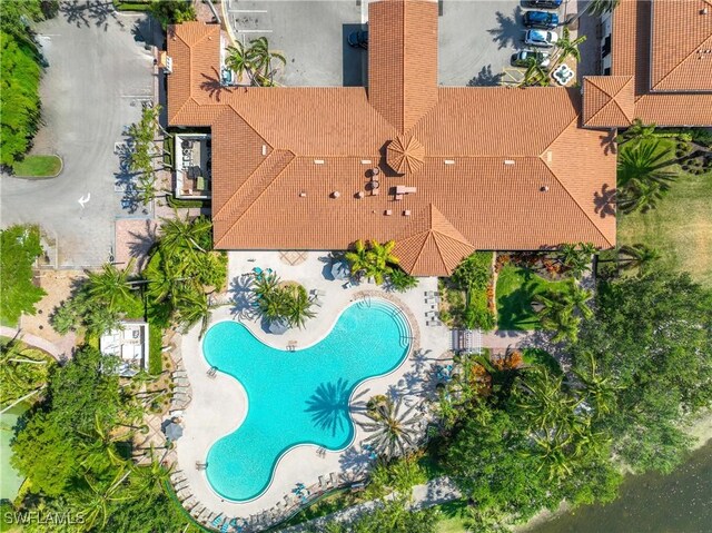 3803 Valentia Way, Naples, FL 34119 - bird's eye view of a pool