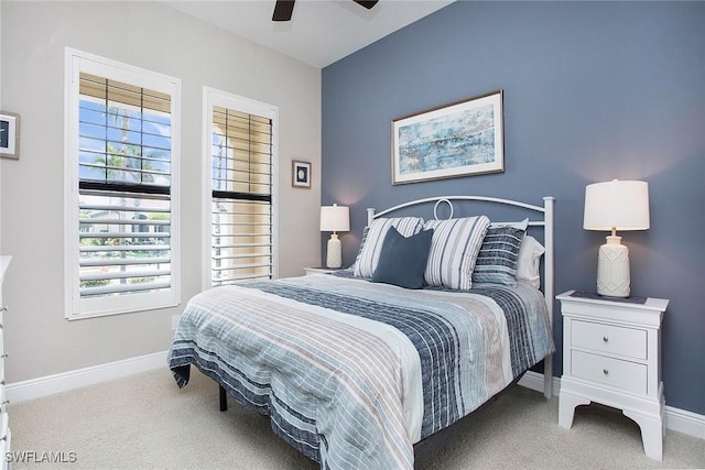 1421 Lucena Ln S, Naples, FL 34113 - bedroom featuring carpet floors, baseboards, and ceiling fan