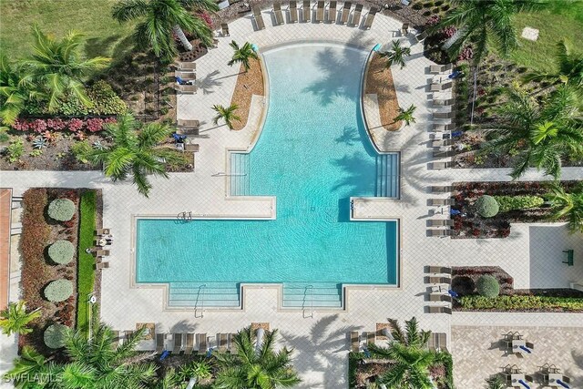 1421 Lucena Ln S, Naples, FL 34113 - drone / aerial view of a pool