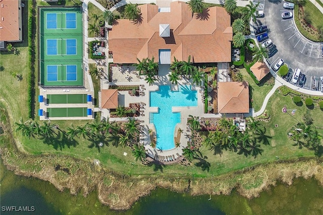 1421 Lucena Ln S, Naples, FL 34113 - bird's eye view of a pool area
