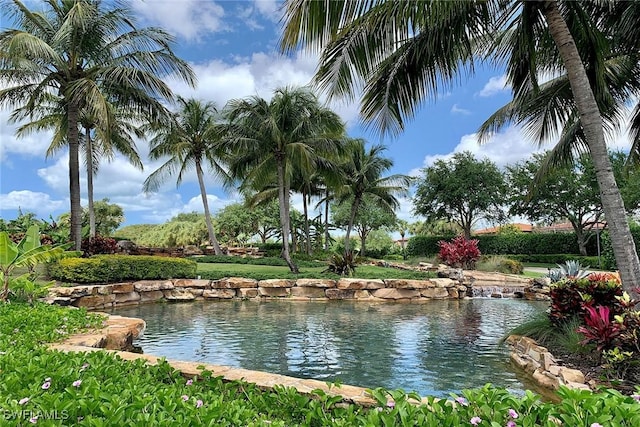 1421 Lucena Ln S, Naples, FL 34113 - water view with a garden pond