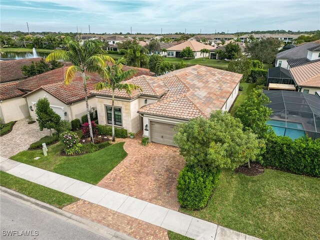9340 Woodhurst Dr, Naples, FL 34120 - aerial view featuring a water view and a residential view