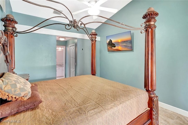 bedroom with baseboards