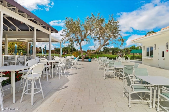 view of patio / terrace featuring outdoor dining area