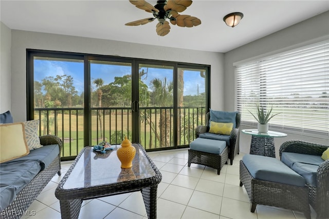 view of sunroom / solarium
