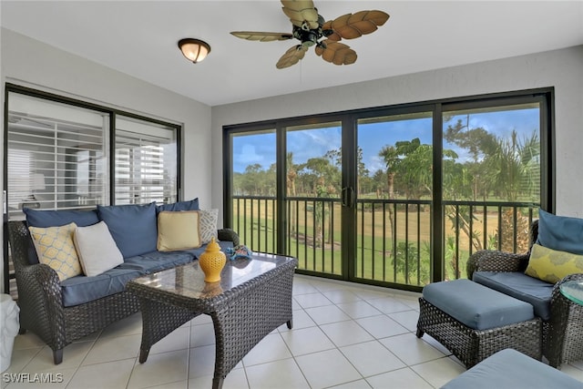 view of sunroom