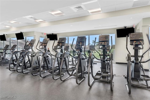 view of workout area